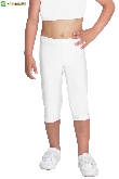 LEGGINS DANZA LYCRA TRE QUARTI BIANCO BABY